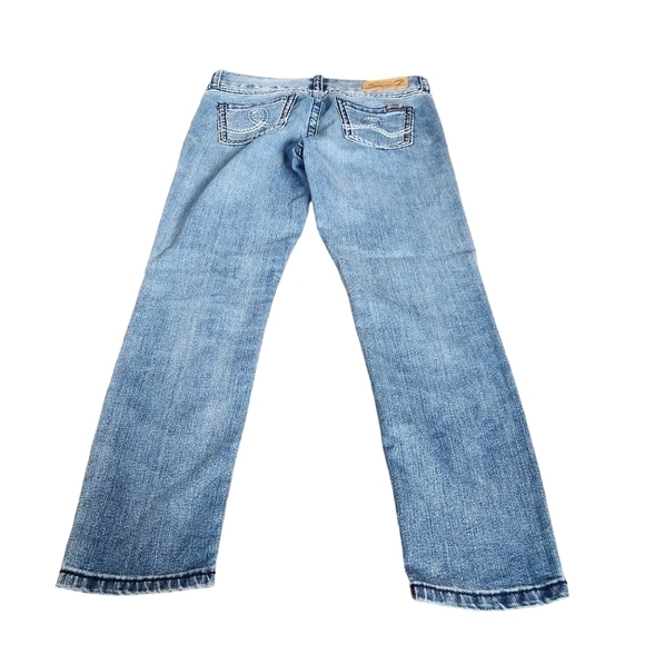 Seven skinny blue white low rise denim Jean pants - Picture 6 of 10